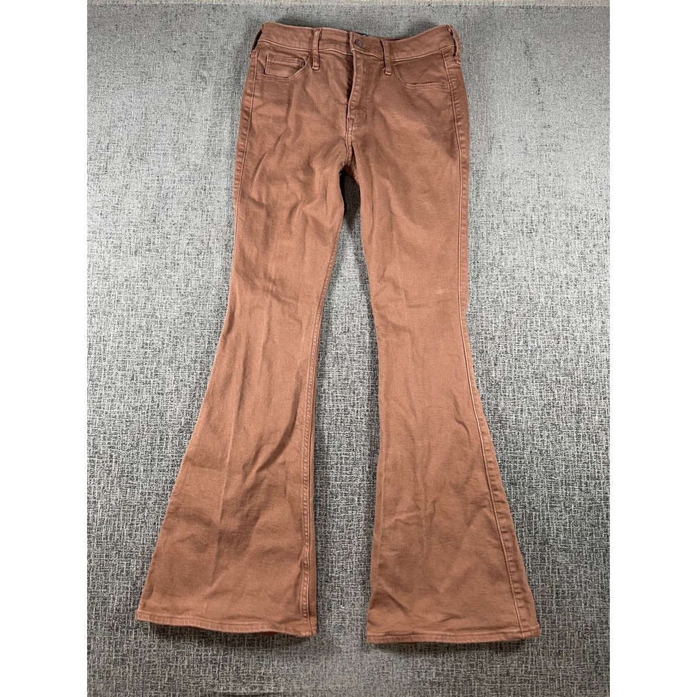 Hollister High-Rise Vintage Flare‎ Jeans Brown Womens 3R W26 L32 Soft Stretch